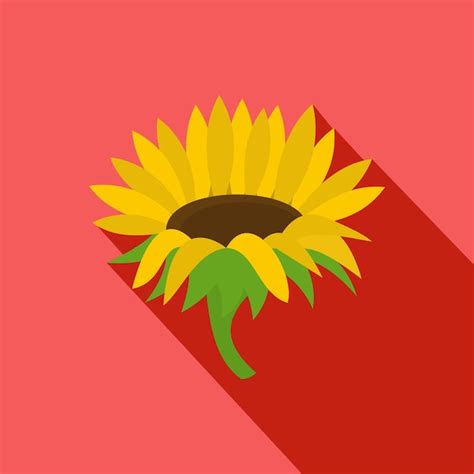 Icono De Girasol Floreciente Ilustraci N Plana Del Icono De Vector De