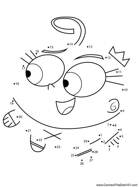 Poof Fairly Odd Parents dot to dot printable worksheet - Connect The Dots