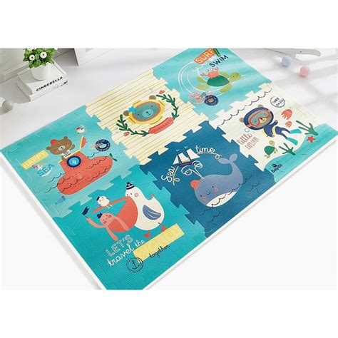 Мек Пъзел Детски Килим BabyGo, Морски Приключения, Дебелина 2 см ...