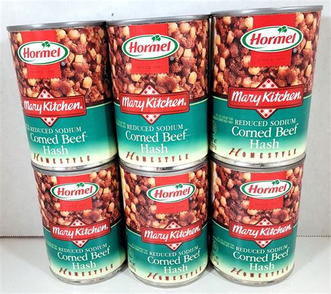 Hormel Mary Kitchen Reduced Sodium Corned Beef Hash 6 Pack 14 Oz Exp