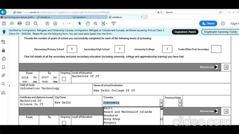 Ircc Web Form