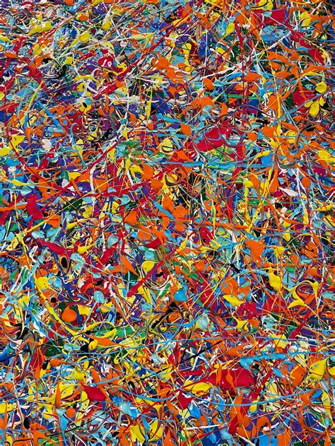 Abstract Jackson Pollock Inspired Art Jackson Pollock Large Etsy