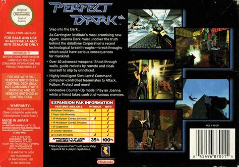 Perfect Dark Cover Or Packaging Material MobyGames