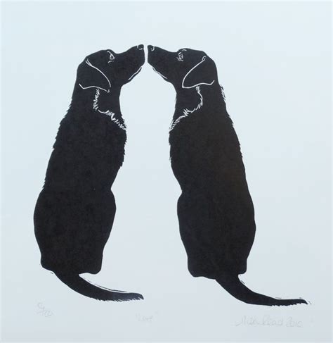 Love Limited Edition Lino Print Labradors By Alison Read Pyramid