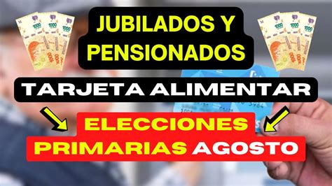 Tarjeta Alimentar Para Jubilados Y Pensionados Se Aprobar A