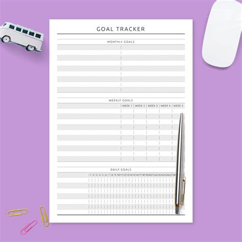 Coloring Goal Tracker Printable