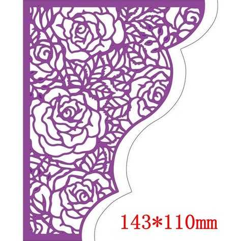 Lace Edge Border Frame Metalen Stansmessen Stencil Grandado