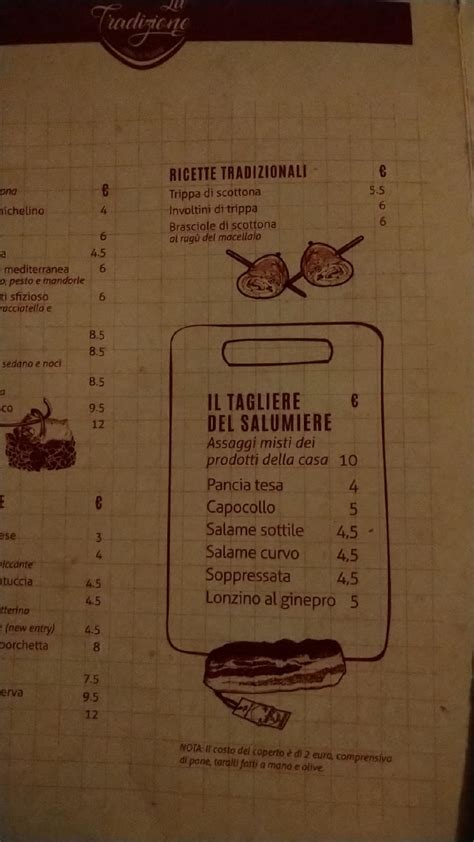 Menu Da La Tradizione Braceria E Macelleria Ristorante Sammichele Di