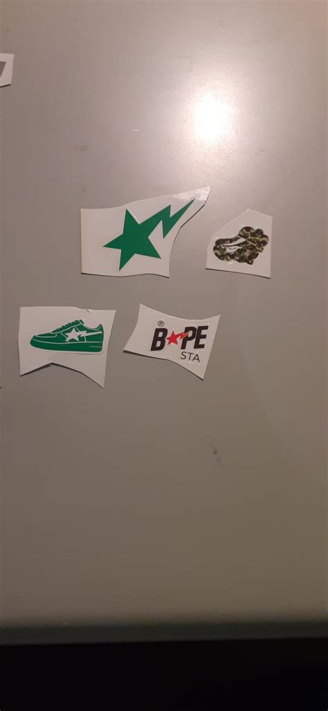 Bape Bapesta, Camo head Stickers Set | Grailed