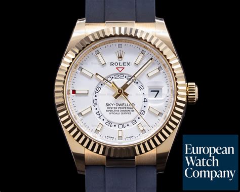 Rolex Sky Dweller Silver Dial K Yellow Gold