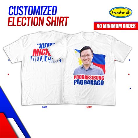 Customized Personalized Promotional 135gsm Election Shirt Political