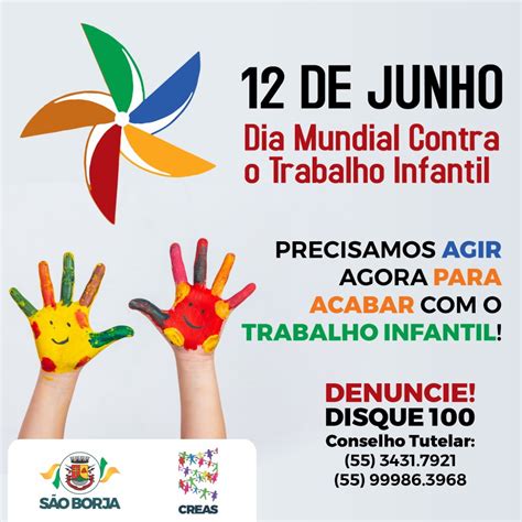 S O Borja De Junho Dia De Combate Ao Trabalho Infantil