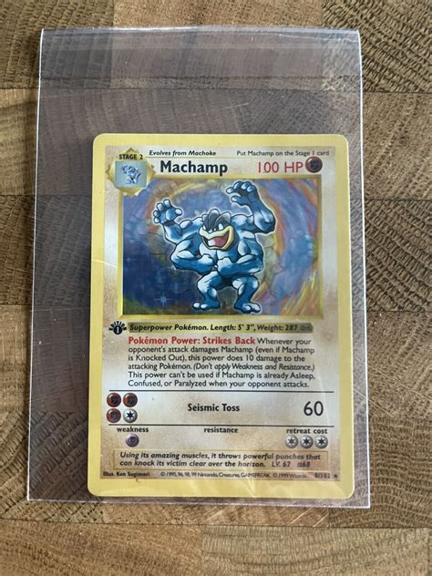 Mavin 1999 Pokemon Game Machamp Holo 1st Edition Shadowless Rare