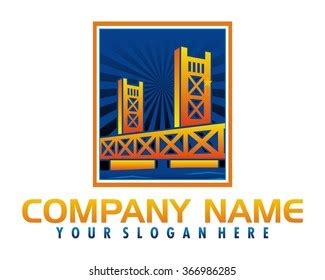 Golden Bridge Night Logo Stock Vector (Royalty Free) 366986285 ...