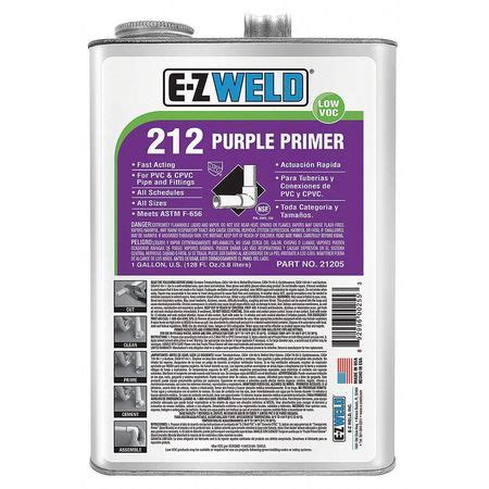 Ez Weld Primer Pvc And Cpvc Oz Purple Zoro