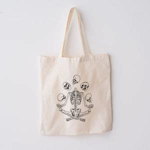 Totebag Yoga Skeleton Tote Bag Aesthetic Cute Tote Bag Witchy Bag Fall