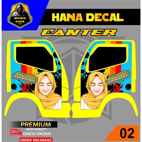 Jual Sticker Decal Truk Canter Full Pintu Samping Ubah Nama Ubah Foto