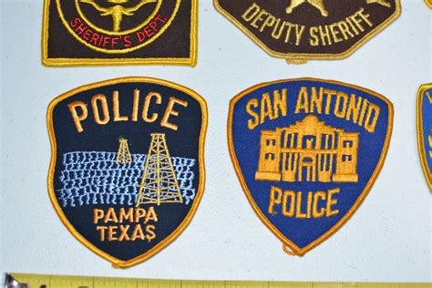 Texas Police Department Vintage Embroidered Patches Uniform | Etsy