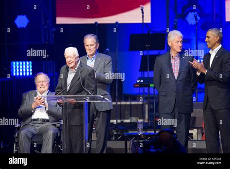 College Station Texas Usa Oct 21 2017 The Five Living Former Us Presidents Onstage At