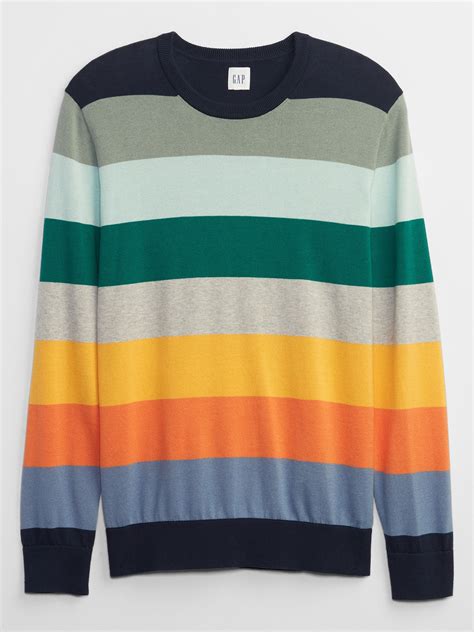 Fun Stripe Crewneck Sweater Gap Factory