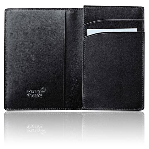 Porte Cartes Noir En Cuir 14108 Montblanc Ocarat