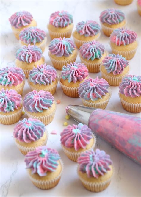 Rezept F R Regenbogen Mini Cupcakes