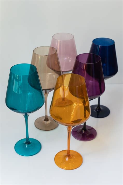 Estelle Colored Wine Stemware - Set of 6 {Fall Mixed Set} – Estelle ...