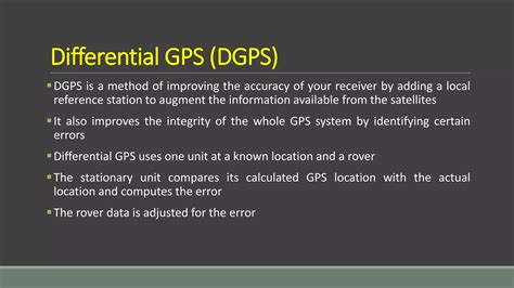 Differential Gps Dgps Ppt Free Download