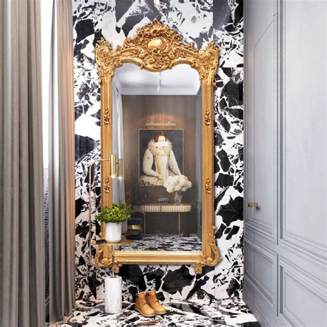 Grand Miroir Baroque Rectangulaire Dor