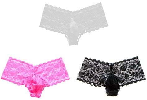 Buy Sissy Pouch Panties Men S Silky Lace Bikini Briefs Girly Underwear Sexy For Men Ls Pcs At