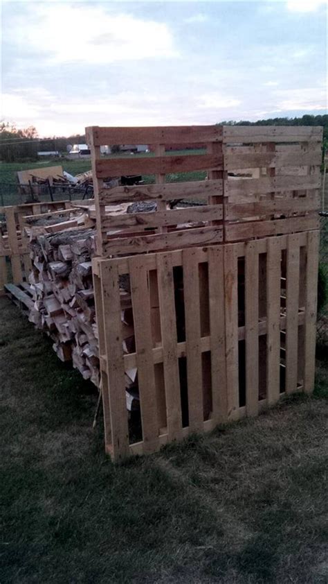 Pallet Firewood Shed Easy Pallet Ideas