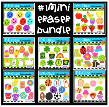 P Mini Eraser Bundle P Clips Trioriginals By P Clips Trioriginals