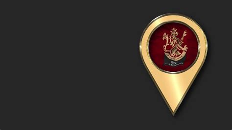 Royal Challengers Bangalore RCB Gold Location Icon Flag Seamless