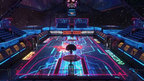 Futuristic Scifi Space Basketball Court D Turbosquid