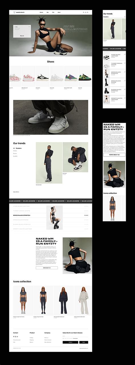 Naked Wolfe Redesign Site On Behance