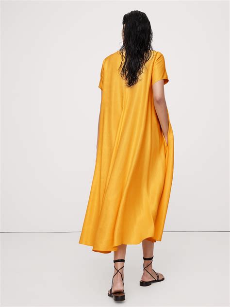 Aurelia Viscose Hemp Maxi Dress Banana Republic