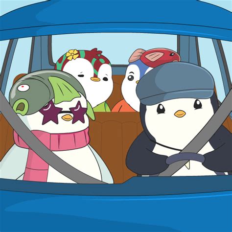 Driving Road Trip  By Pudgy Penguins Find And Share On Giphy