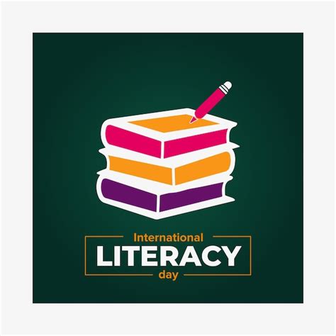 Premium Vector | International literacy day theme design