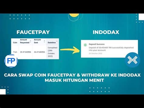 CARA TRANSFER SALDO FAUCETPAY KE INDODAX TERBARU MASUK HITUNGAN MENIT