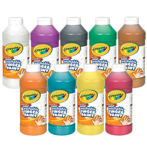 Crayola® Washable Finger Paints 9 Colors Becker S