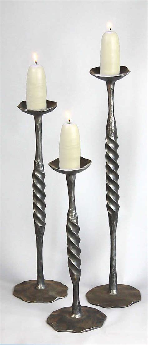 Distinctive Hand Forged Ironwork Lighting Candlesticks Candle Holders Form Design