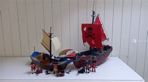 2 Playmobil Piraten Und Segelschiffe Mit Kanonen Besatzung Im Kanton