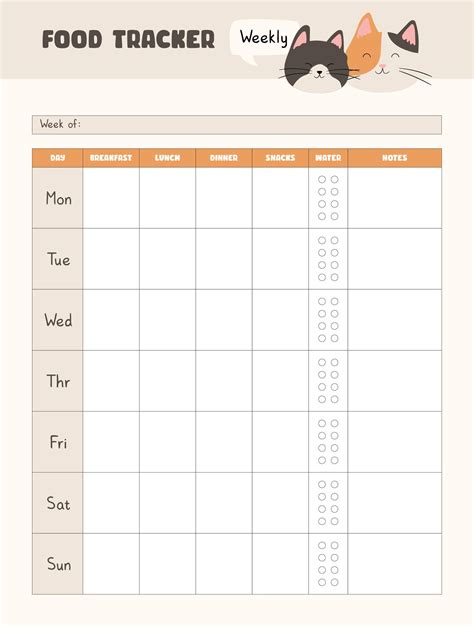 Diet And Exercise Tracker 7 Free Pdf Printables Printablee