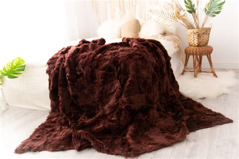 Luxurious Toscana Sheepskin Real Fur Throw Real Fur Blanket