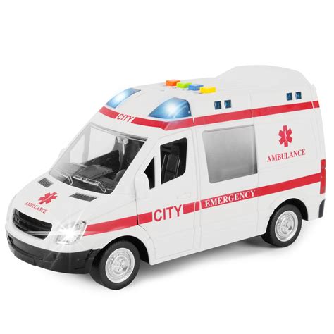 Liberty Imports Large Friction Powered Rescue Ambulance 1:16 Toy ...