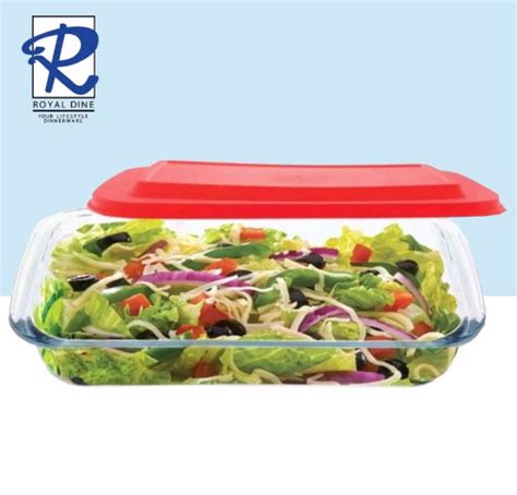 Royal Dine Rectangular Glass Baking Dish Glass Casserole Lazada Ph