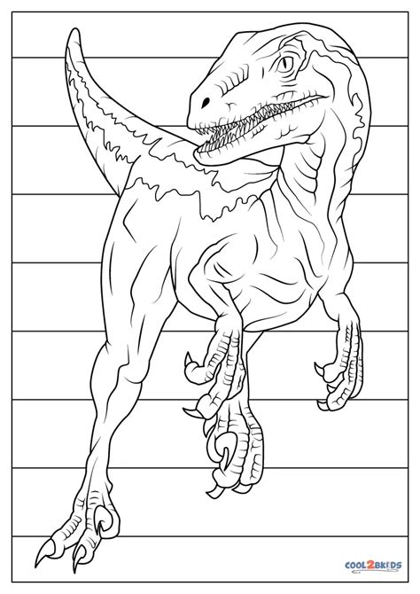 Blue Jurassic World Coloring Pages