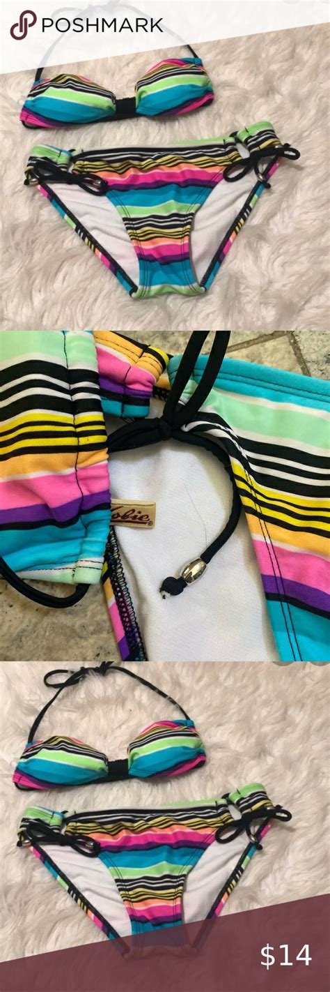 Hobie Bikini Sexy Striped 2 Piece Size M Bikinis Sexy Bikini Sexy