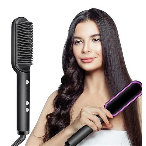 Escova Alisadora 4 Em 1 Alisa Hidrata Modela E Anti Frizz Cabelos