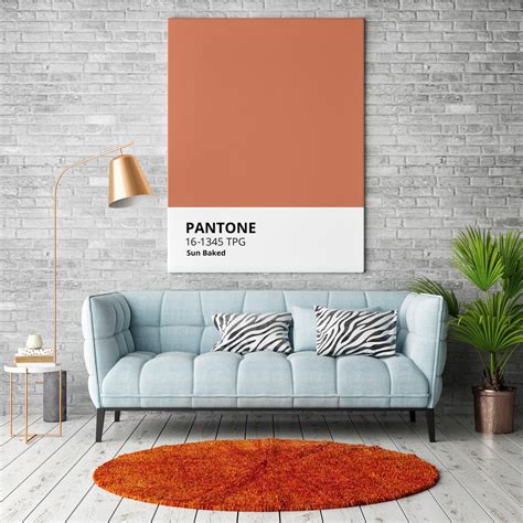 Fall Prints Burnt Orange Print Pantone Color Burnt Orange Etsy